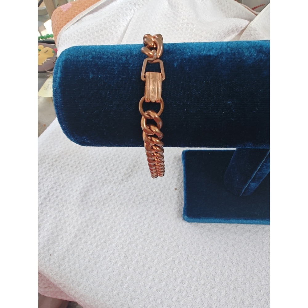 10" Curb Chain Bracelet Copper Solid Vintage Chunky Link Mens Heavy Jewelry